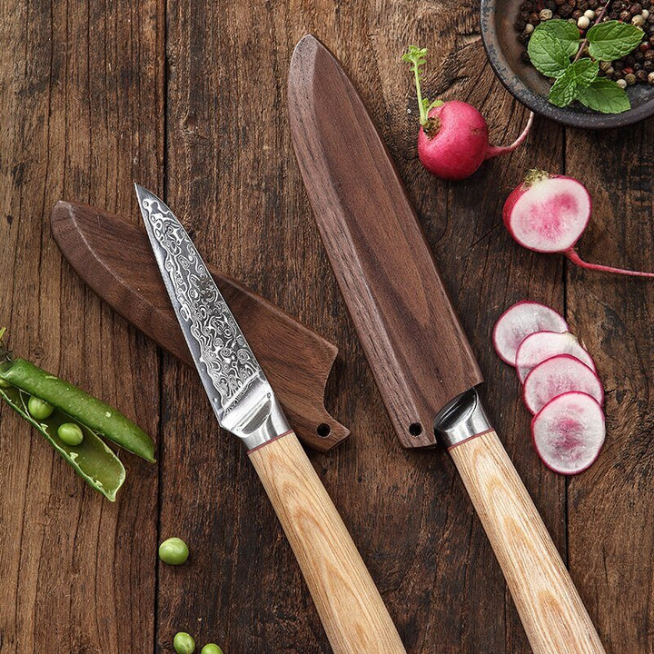 Kasami (かすみ) Ensemble de couteaux de cuisine japonais en acier damas