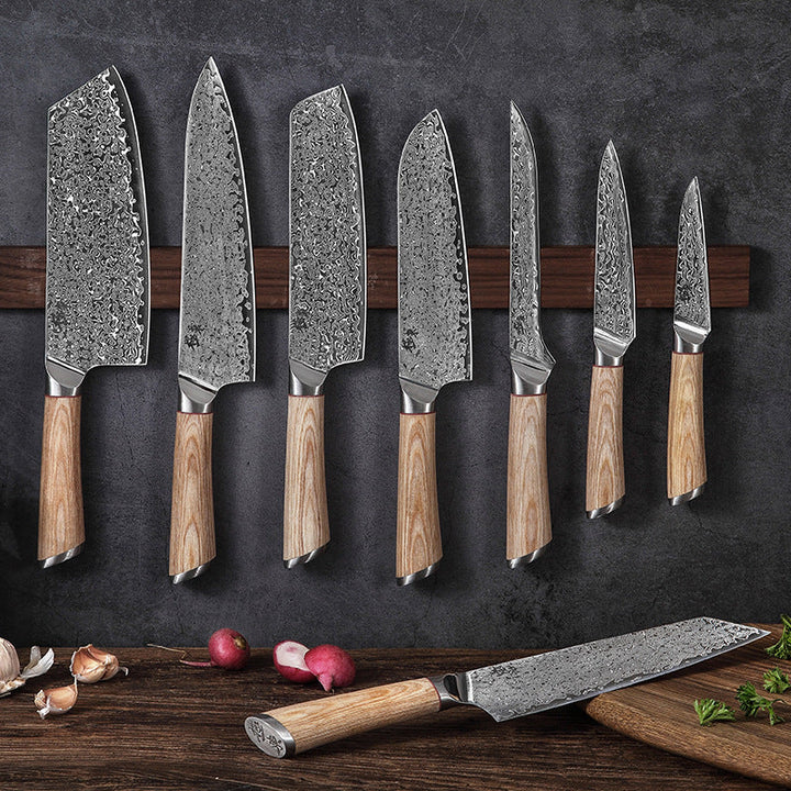 Kasami (かすみ) Ensemble de couteaux de cuisine japonais en acier damas