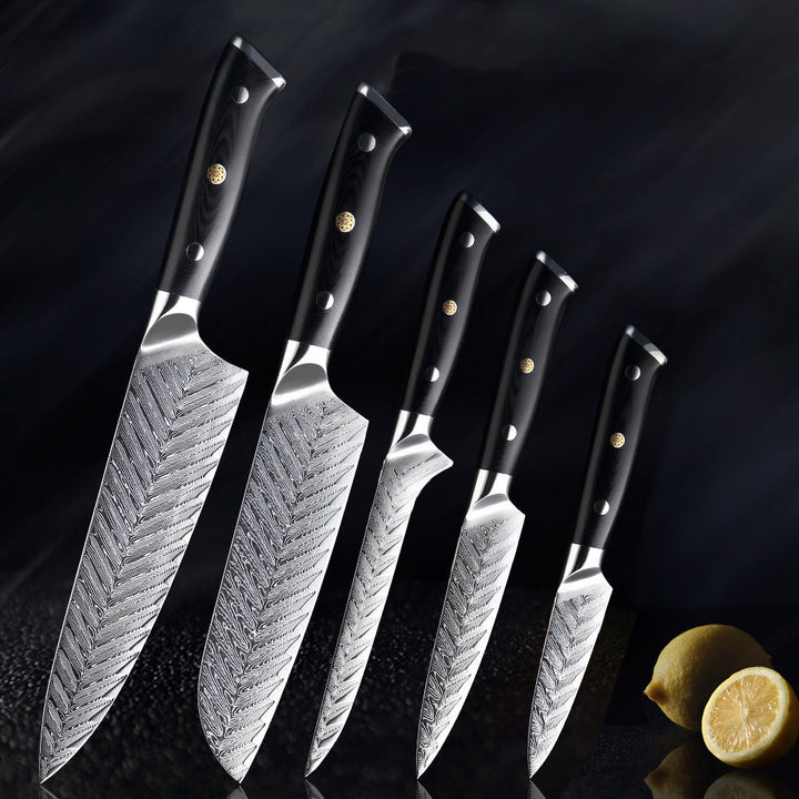 Ensemble de couteaux de cuisine Daichi (だいち) Damascus VG10