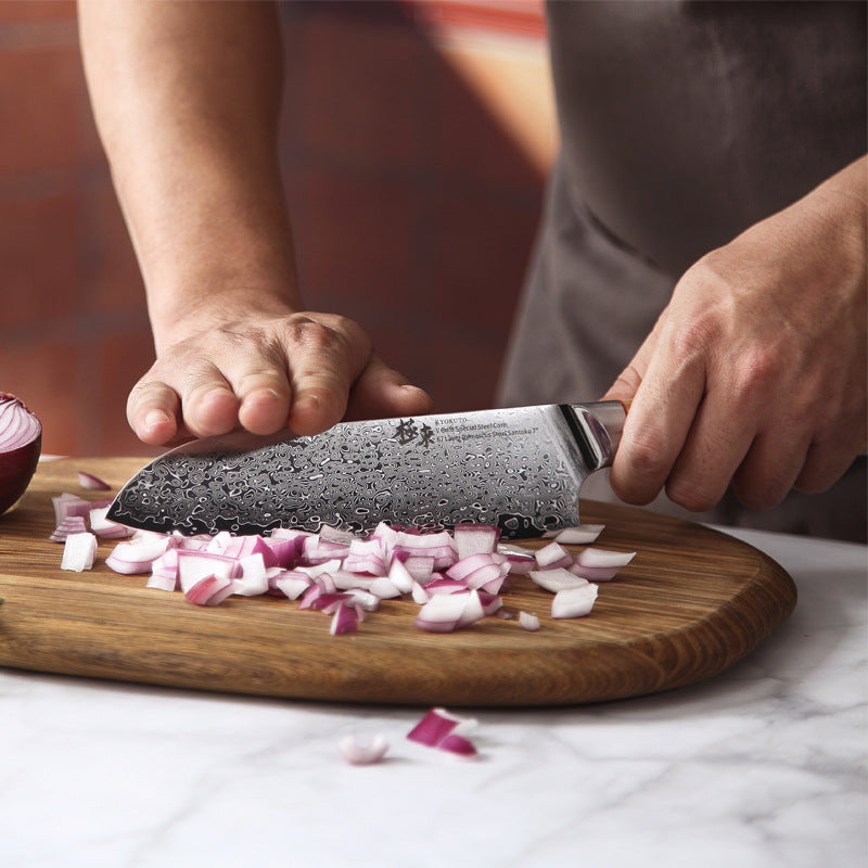 Kasami (かすみ) Ensemble de couteaux de cuisine japonais en acier damas