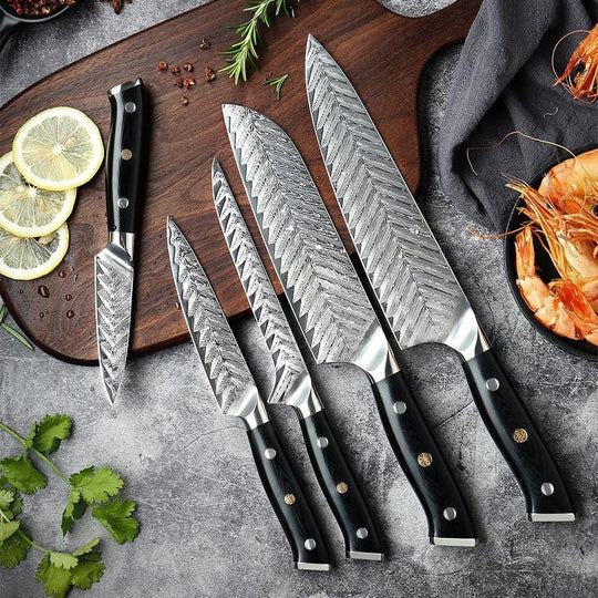 Ensemble de couteaux de cuisine Daichi (だいち) Damascus VG10